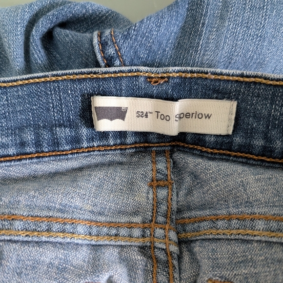 Classic Levi's Girls 524 Too Superlow Flared Jeans Size 25 X 30 - Picture 3 of 5